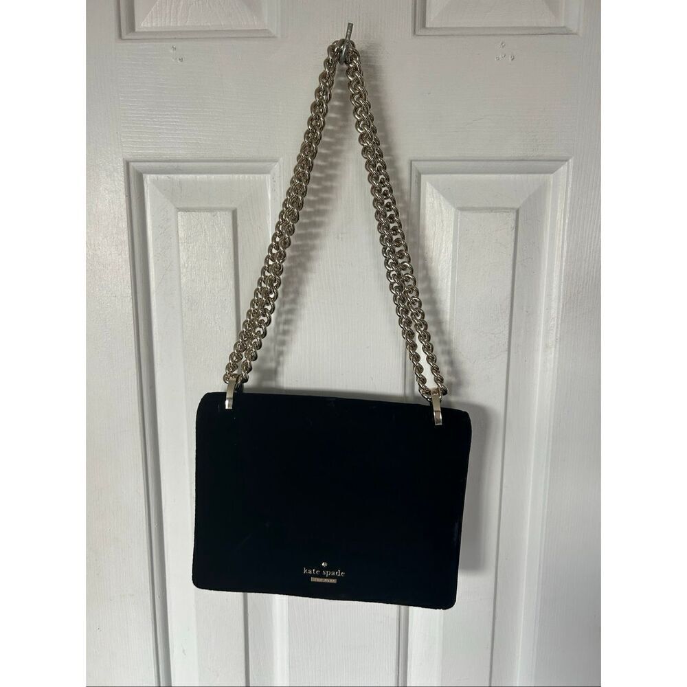 Kate Spade Watson Lane Marci Black velvet like material